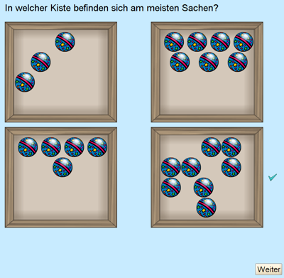 Screenshot Elfenpost (Mengenvergleich)