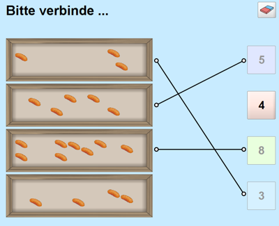 Screenshot Elfenladen (Zahlen zuordnen)