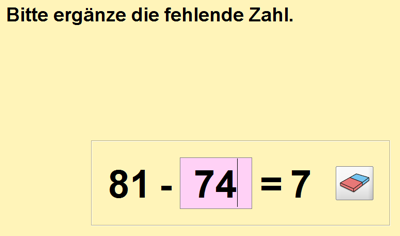 Screenshot Zauberbohnen pflanzen (Subtraktion)