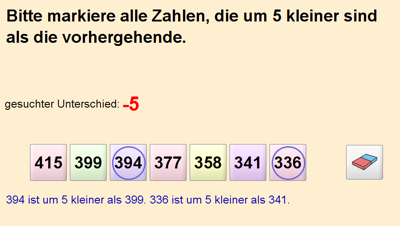Screenshot Mnzstapel suchen (Zahlenrelationen)