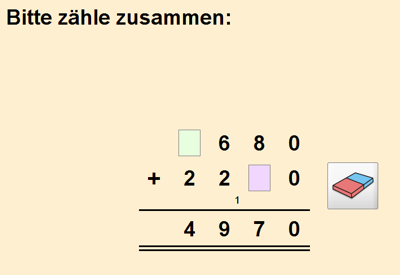 Screenshot Sternenblten sammeln (Addition)