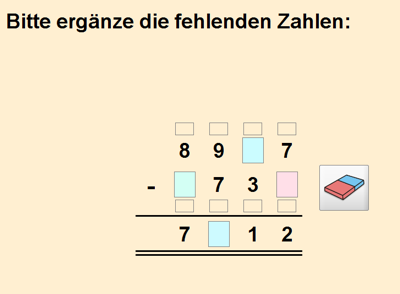 Screenshot Zauberbohnen pflanzen (Subtraktion)