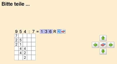 Screenshot Sternenstaub aufteilen (Division)