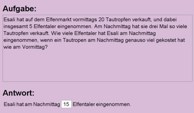 Screenshot Markttag (Rechnen mit Geld)